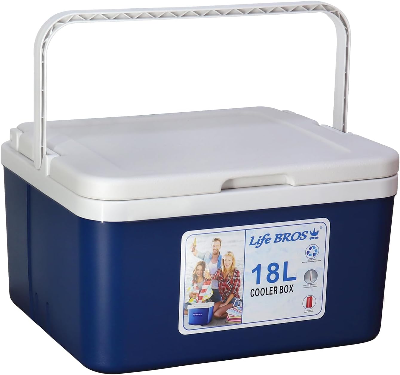 11Qt 19Qt Insulated Portable Cooler Leak-Proof Ice Chest Lunch Box Hard Coolers with Extra Ice Pack for BBQ, Camping, Pincnic Blue 19qt