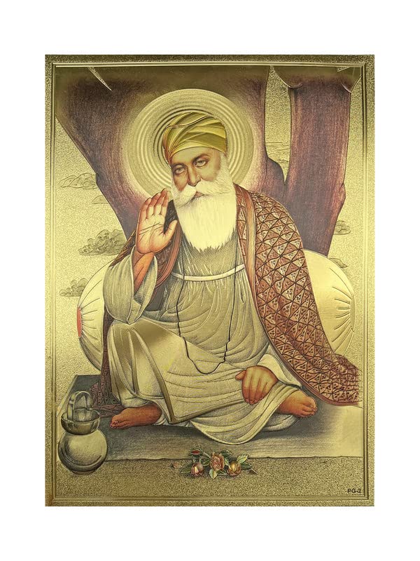 Proxoto Guru Nanak Ji Wall Poster for Decoration | Sikh Religious Poster | Poster for Worship | Gurdwara | Office | Poster for Pooja