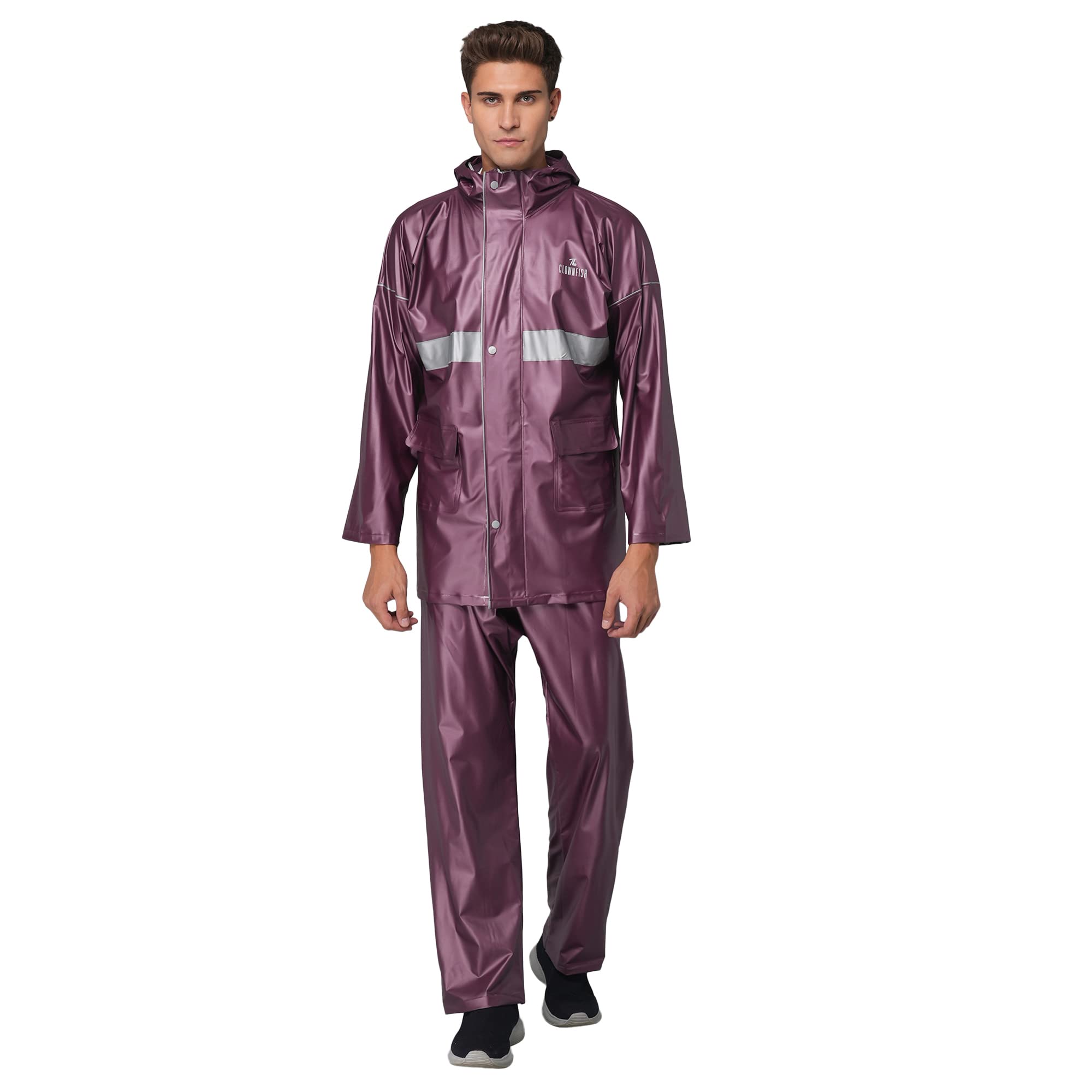 the clownfish Pvc, Standard Length Rain Coat For Men Waterproof For Bike With Hood Raincoat For Men-picture-40