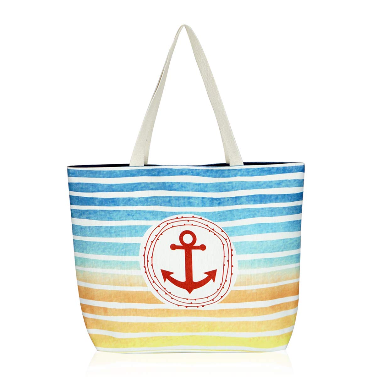 RIAH FASHIONRIAH FASHION Large Reusable Eco Shopper Beach Tote - Travel Shoulder Bag Pineapple, Flower, Skull, Leaf Straw, Leopard Canvas