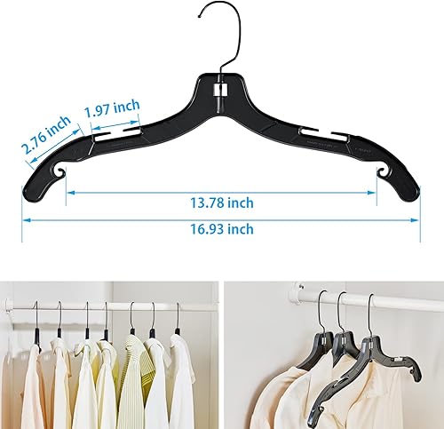 Miniatura 7 de Donext Perchas de plástico con gancho de metal giratorio de 360 grados, perchas de ropa resistentes, perchas duraderas para camisas, abrigos y