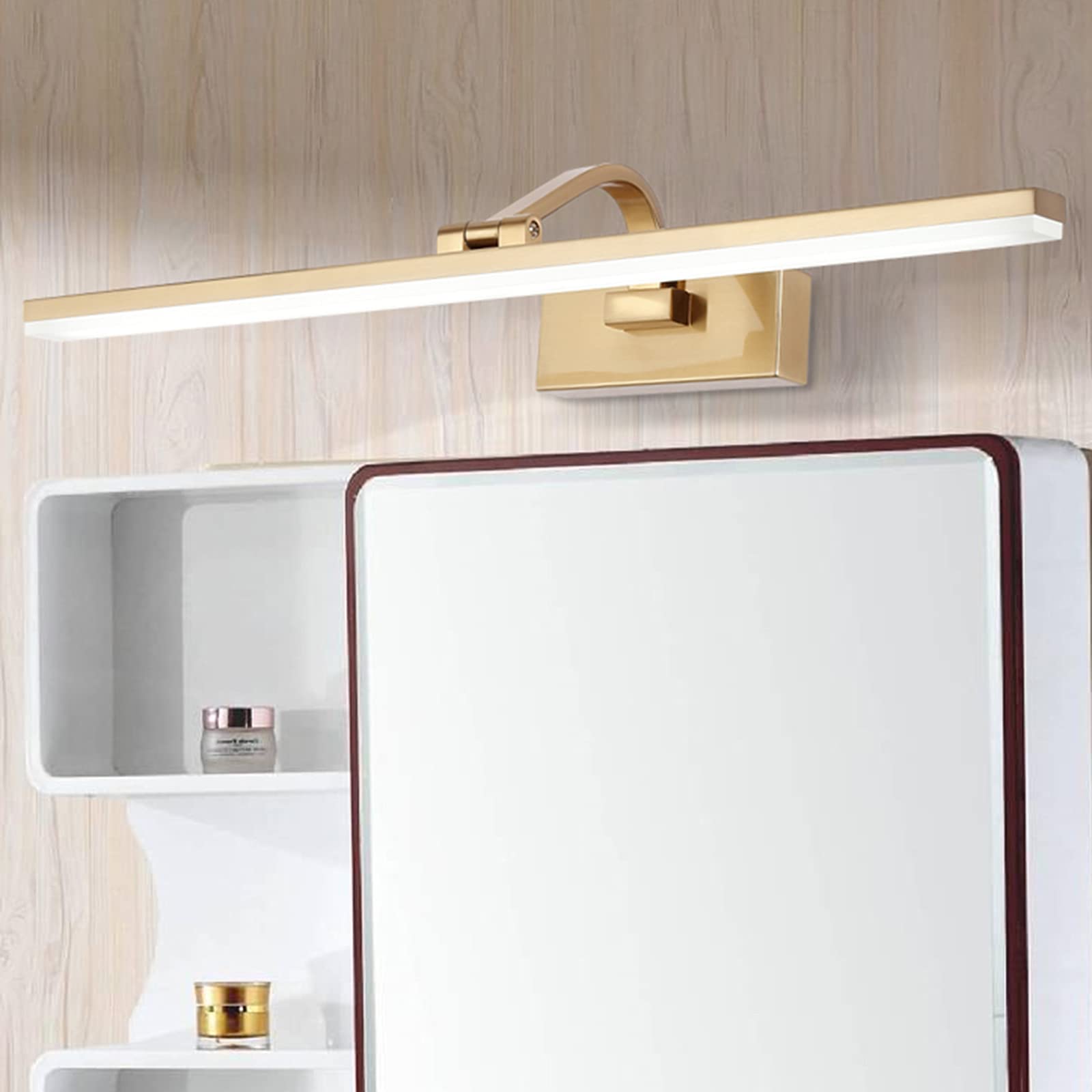 CUNTO Lámparas De Espejo De Baño Luces Delanteras De Espejo Led, Hardware De Ahorro De Energía Europeo Americano Fregadero De Baño De Acrílico Lámpara De Gabinete De Espejo De Tocador Simple Luz De