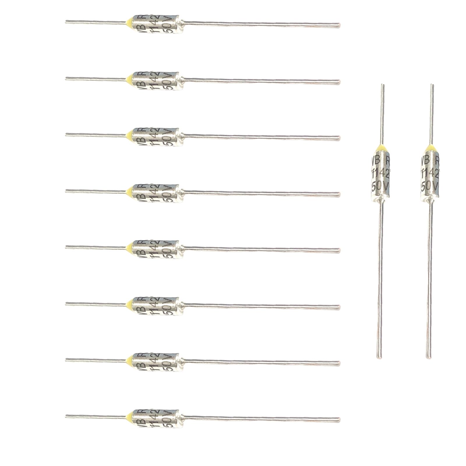 10Pcs Metal Thermal Fuses Circuit Protections Against Overheating in Various Equipment Precisions Metal Thermal Fuses Cutoff