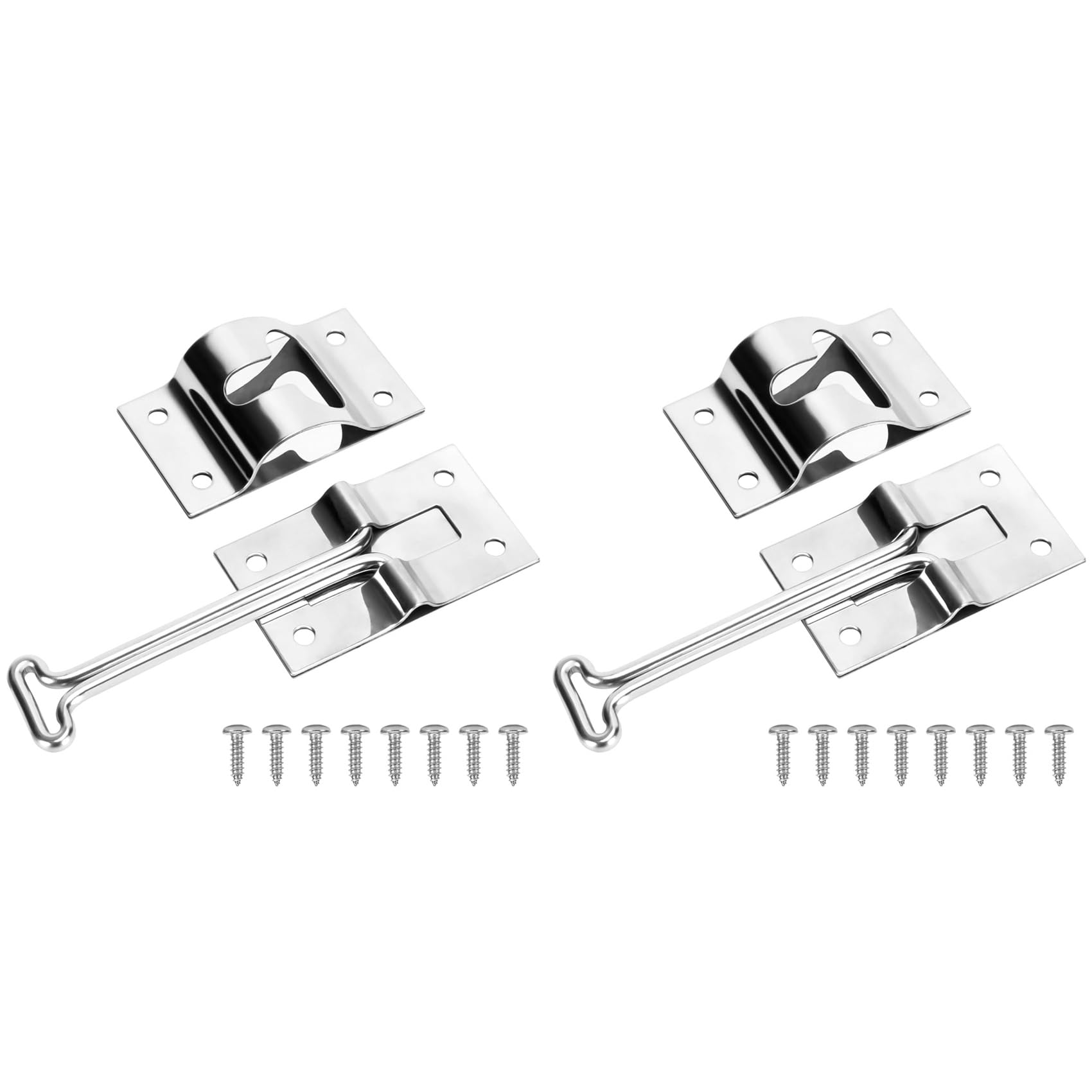 Jnchdghwa Silver 2X Rv Door - Rv Door Holder, Stainless Steel Trailer Door, 4Inches Rv T-Style Door Holder