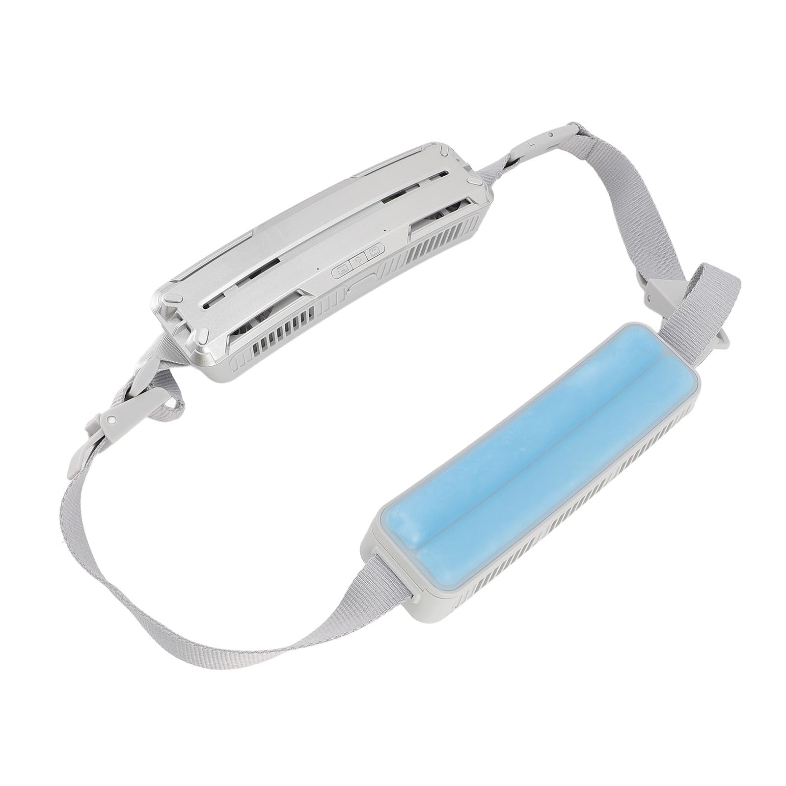 Wentylator na talię 5000 MAh, Regulowany Pasek, Akumulator do Chłodzenia w Podróży za pomocą Materiału Chłodzącego, Wentylator Chłodzący dla Ludzi, Przenośny Wentylator (SILVER)