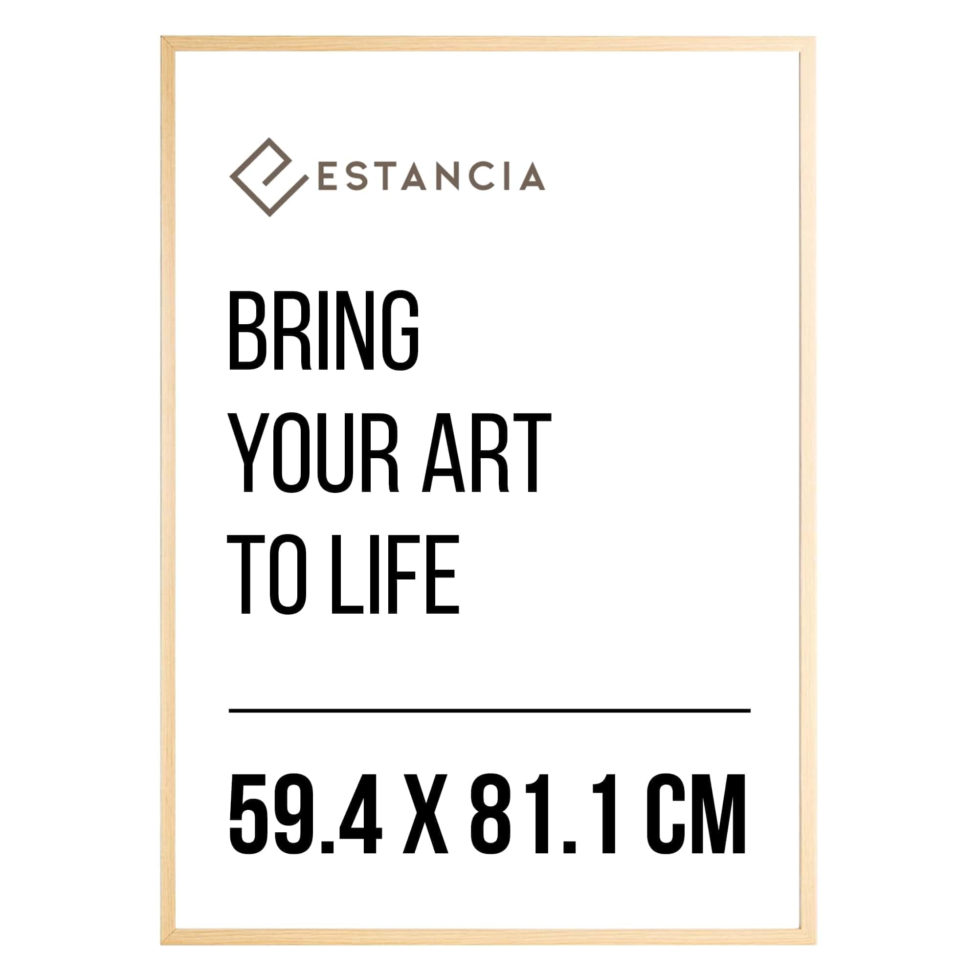 Estancia Oak Pine Wood Photo Frame 59.4x81.1 cm (A1) with Shatterproof Acrylic Glass | Large Modern 59.4 x 81.1 cm Wooden Picture Frame