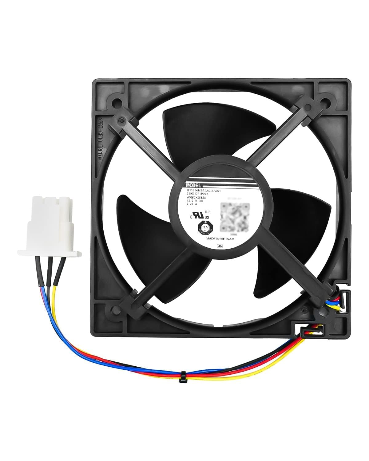 WR60X25858 WR60X10340 Refrigerator Freezer Evaporator Fan Motor Compatible with GE Refrigerator Replace 4931166 AP6891698 U11P14MS7AA3-57A61 PS12727431 EAP12727431, 4.85in×4.85in