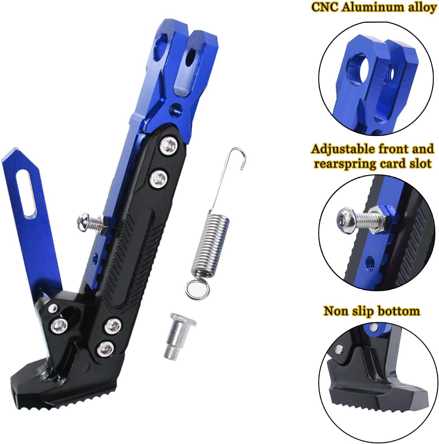 Motorcycle Kickstand for Honda Gold Wing Tour Airbag Automatic DCT/Gold Wing Tour Automatic DCT, Adjustable Universal Aluminum Side Stand for Motorbike Heavy Duty Parking Support Foot