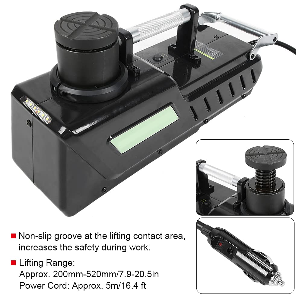 YAOGOHUA DC12V 15T Electric Floor Jack Hydraulic Lifting Kit Tire Changing Replacing for Car Van Truck SUV