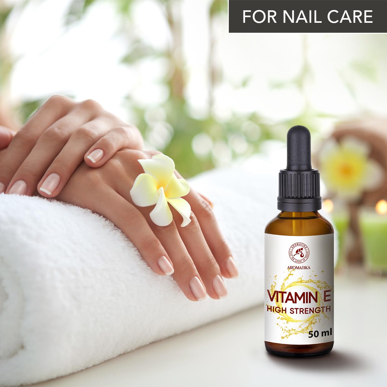 Gouttes de Vitamine E Concentrées 50ml - Naturel - Pure Haute Résistance pour les soins de la Peau - pour Visage - Lèvres - Beauté - Base Cosmétique