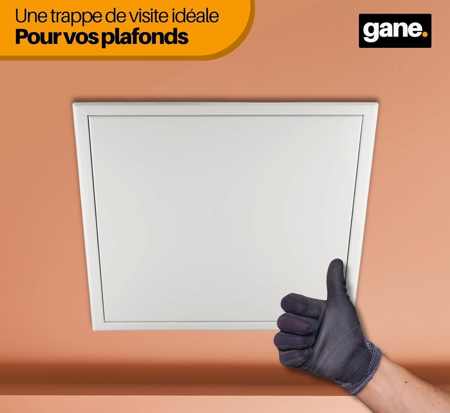 Trappe de Visite 400x400 mm en Acier Blanc Laqué avec Loquets Professionnels | Idéale Pour Mur et Plafond, Combles Isolé, Salle d'Eau | Accès Direct Facile | Trappe de Visite Baignoire et Douche