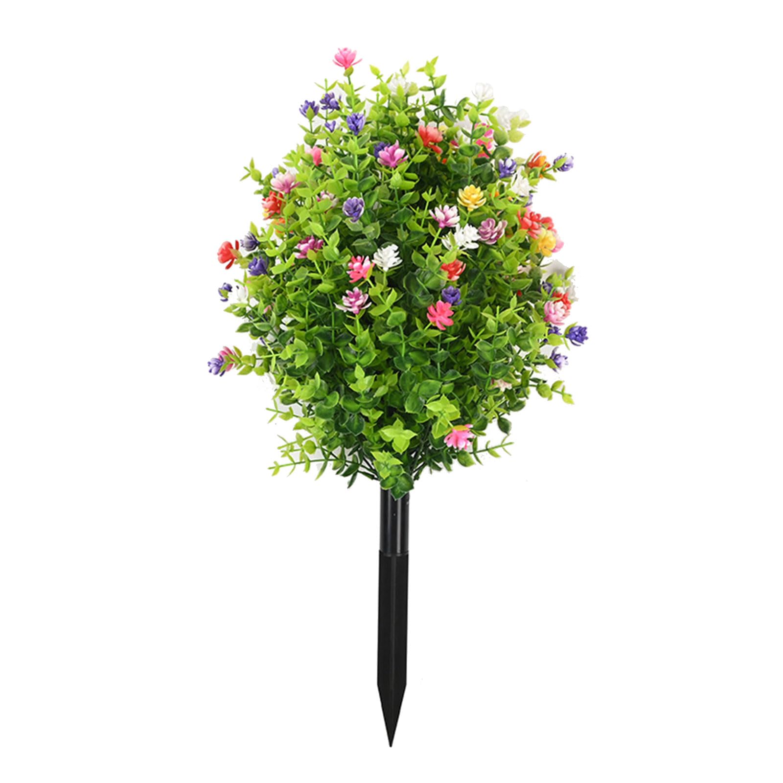 MIDOKSTUA Realistic Artificial Ground Flower Stake for Outdoor Garden Wedding Decoration Artificial Ground Flower Outdoor Garden Decoration Realistic Floral Stake
