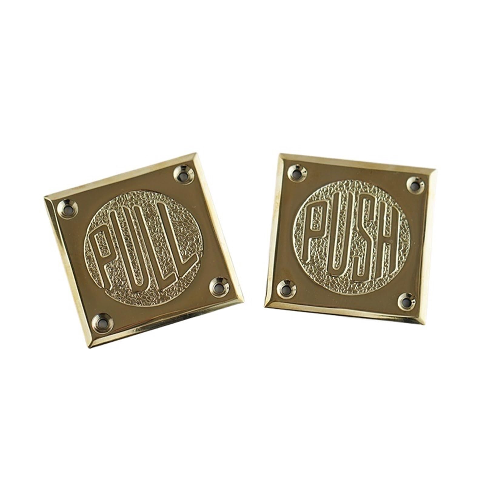 Señal De Empuje Y Tiro Decoración de pared latón con letrero vaivén adecuada for cafetería y hotel(PUSH and PULL)