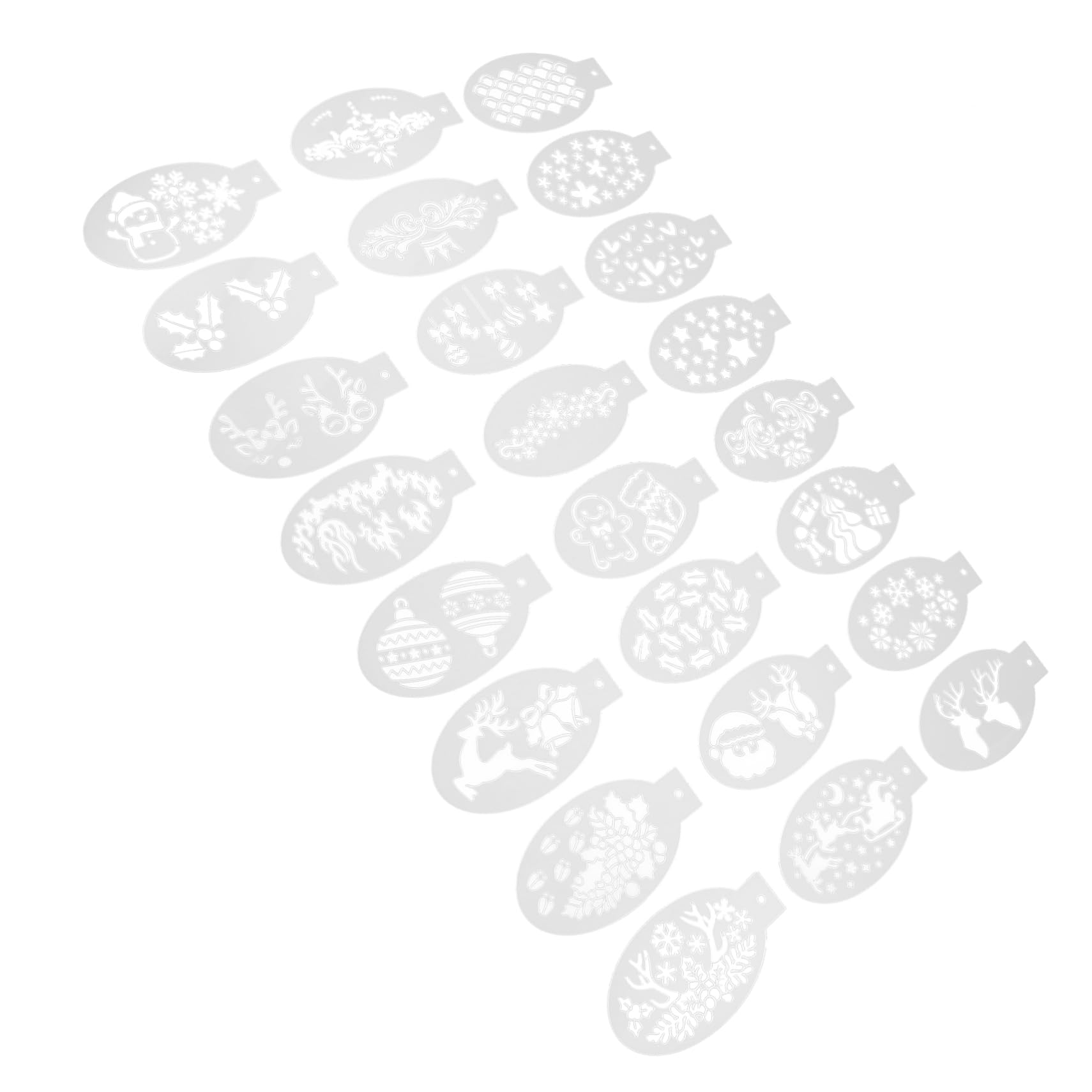 VILLCASE 4 Set Stencil Per Pittura Pet Per Trucco E Decorazioni Feste Riutilizzabili E Facili Da Per Natale E Speciali 24 Pezzi*4