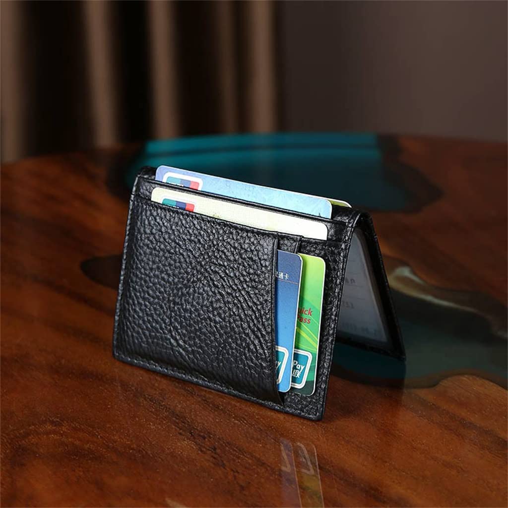 Card Holder Mens ID Card Multi-Card Slot Compact Two-in-One Multifunctional Minimalist Color Black Size