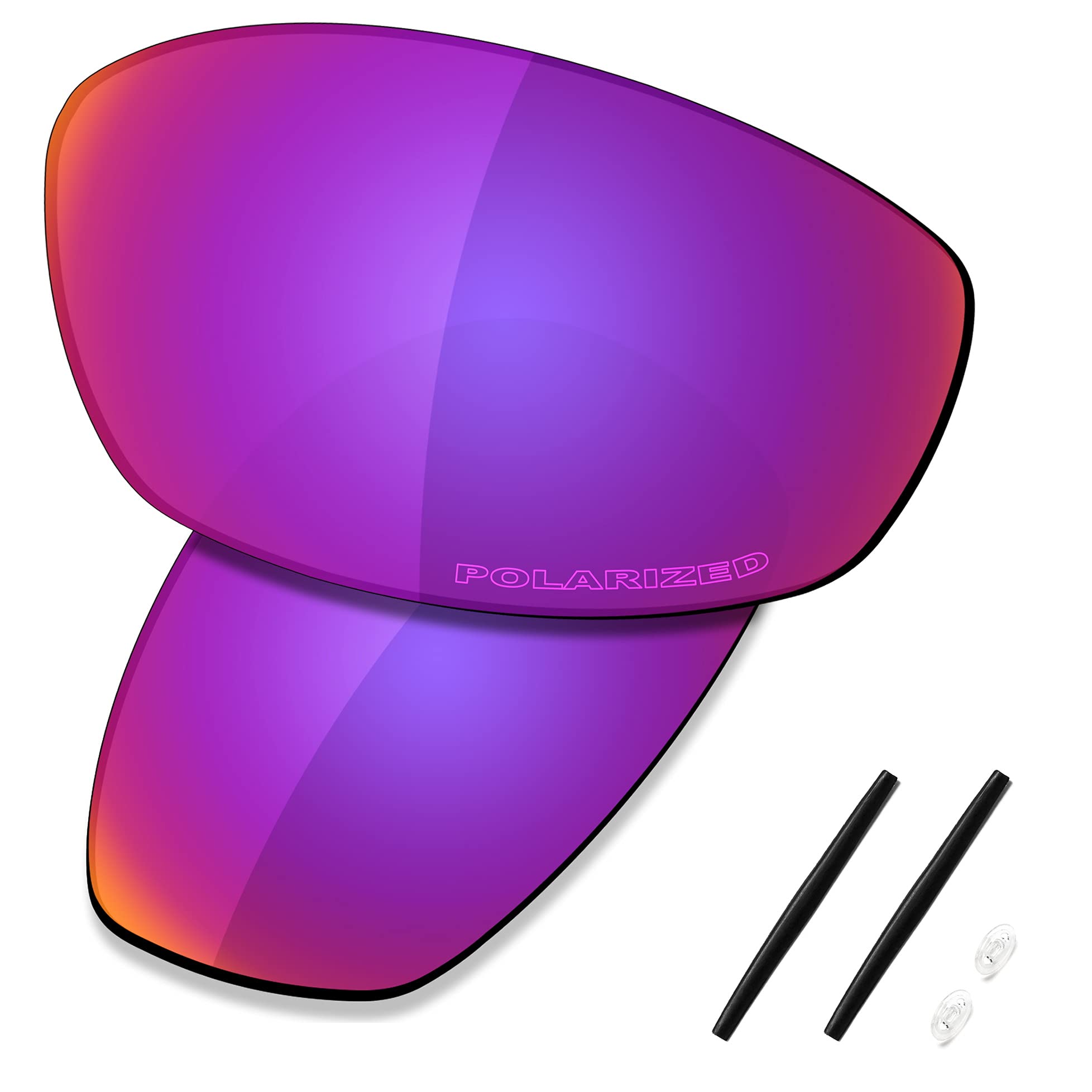 Saucer Premium Replacement Lenses & Rubber Kits for Oakley Whisker Sunglasses High Defense - Midnight Sun Polarized