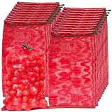 SHENLIU 50Pcs Extra Large Mesh Produce Bags, 21” x 32” Mesh Onion Bags 60lbs Reusable Drawstring Fresh Produce Storage Bag Washable Net Bag for Onions, Vegetables, Potatoes, Citrus, Crawfish, Firewood