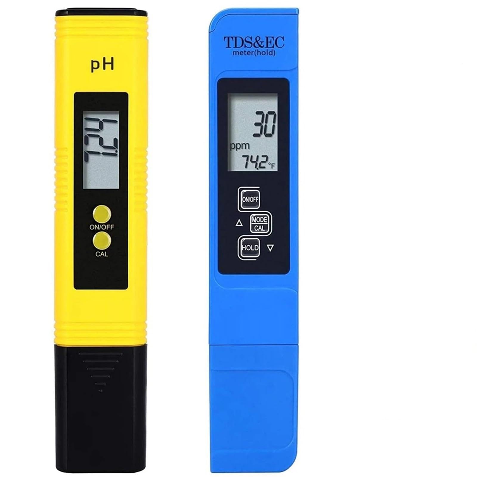 Digital pH Meter, PH Meter & TDS Meter Digital Water Quality Tester 0-14 PH Meter Tester 0-9990PPM TDS&EC LCD Water Purity PPM Aquarium Filter(PH)