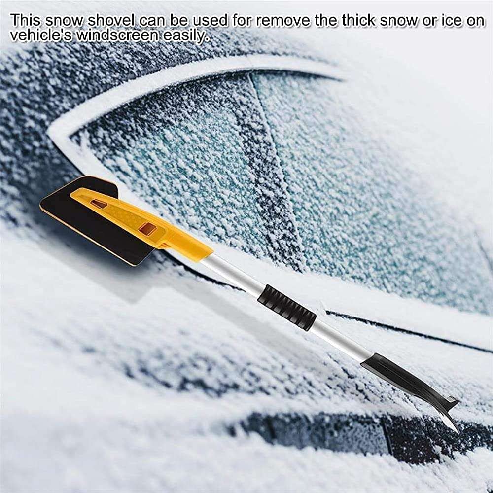 XMING 2 IN1 Telescopio Espuma Cepillo de Nieve Scaper de Hielo Desmontable, Cepillo de remoción de Nieve Auto de Invierno Cepillo de eliminación de Palas Extensibles for automóviles