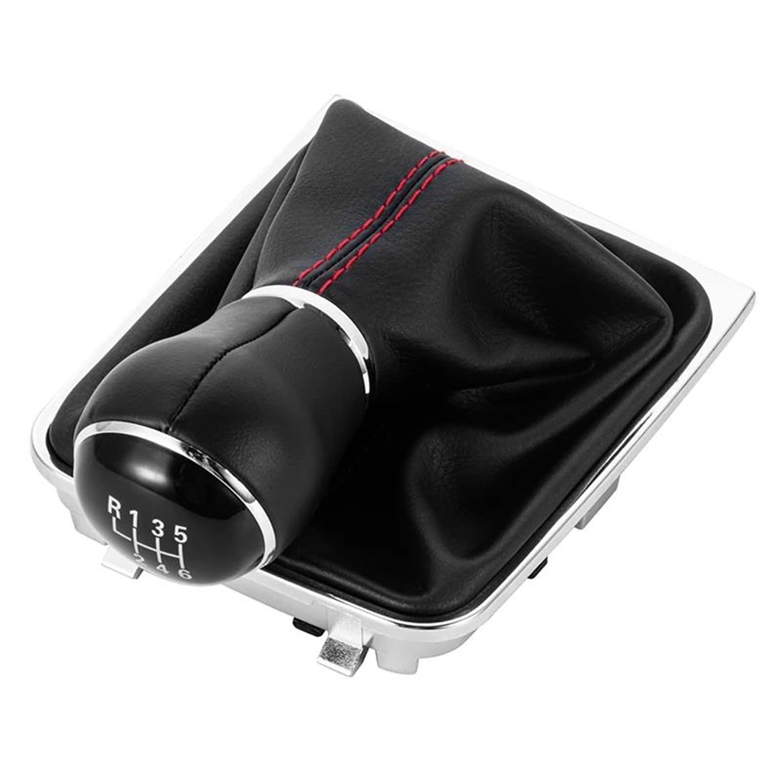 Ydxherta 6 Speed Leather Gear Shift Knob For Golf 7 Mk7 Gti Gtd 2013-2018 Lever Dust Boot Cover Manual 5 Interior Replacement Part Spare Parts(6 Speed)
