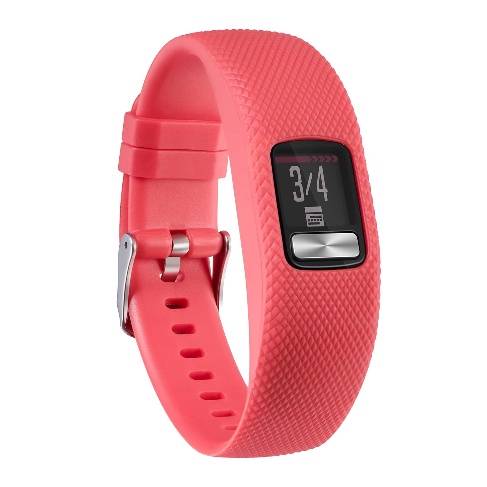 Red Vivofit 4 Straps Compatible with Garmin Vivofit 4 Watch Band Strap Bracelet Wristband for Men Women Replacement Accessory- Colorful Vivofit 4 Silicone Watchband with Metal Clasp Buckle Small