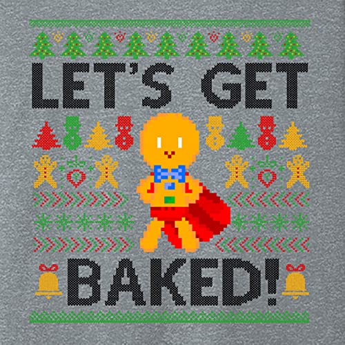 TEEAMORE Merry Christmas Xmas Graphic Print Long Sleeve Shirt Grey Heather - Red3