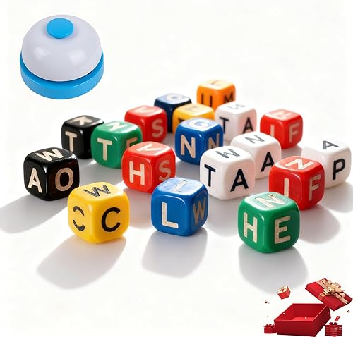 Juego de palabras de 60 piezas, juego de mesa, juego de palabras de dados, juego de ejercicio cerebral, para 1-5 jugadores