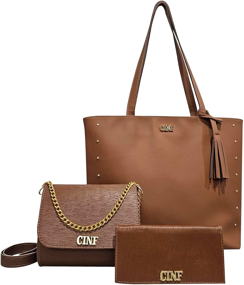 Bolsas Feminina Kit Sacola Grande + Bolsa Pequena + Carteira