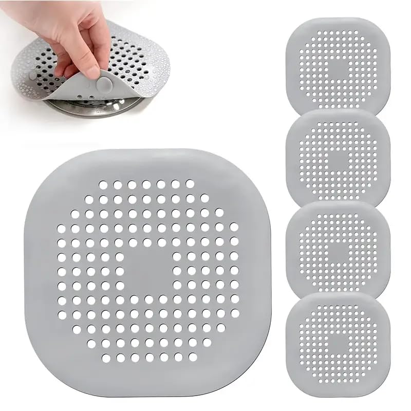Filtro de cabello para desagüe de baño y cocina gris
