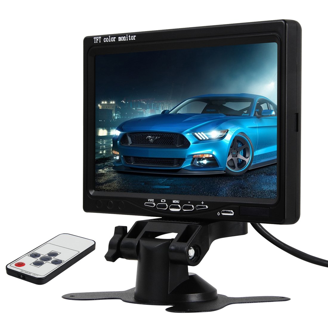 Support De Montage Pour écran De Voiture 7/9 Pouces - Fixation Stable Réglable En Hauteur - Pour Moniteur De Recul, GPS - 5
