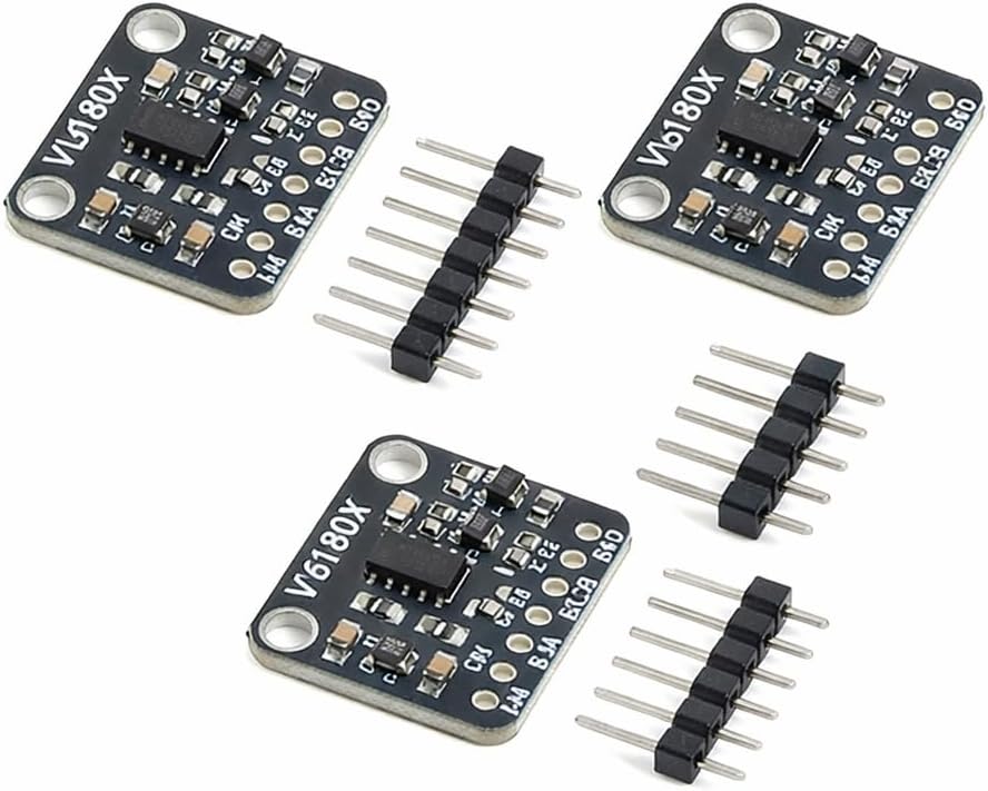 3pcs VL6180X ToF Laser Distance Sensor Module, 2.6–3.5 V, I2C Interface