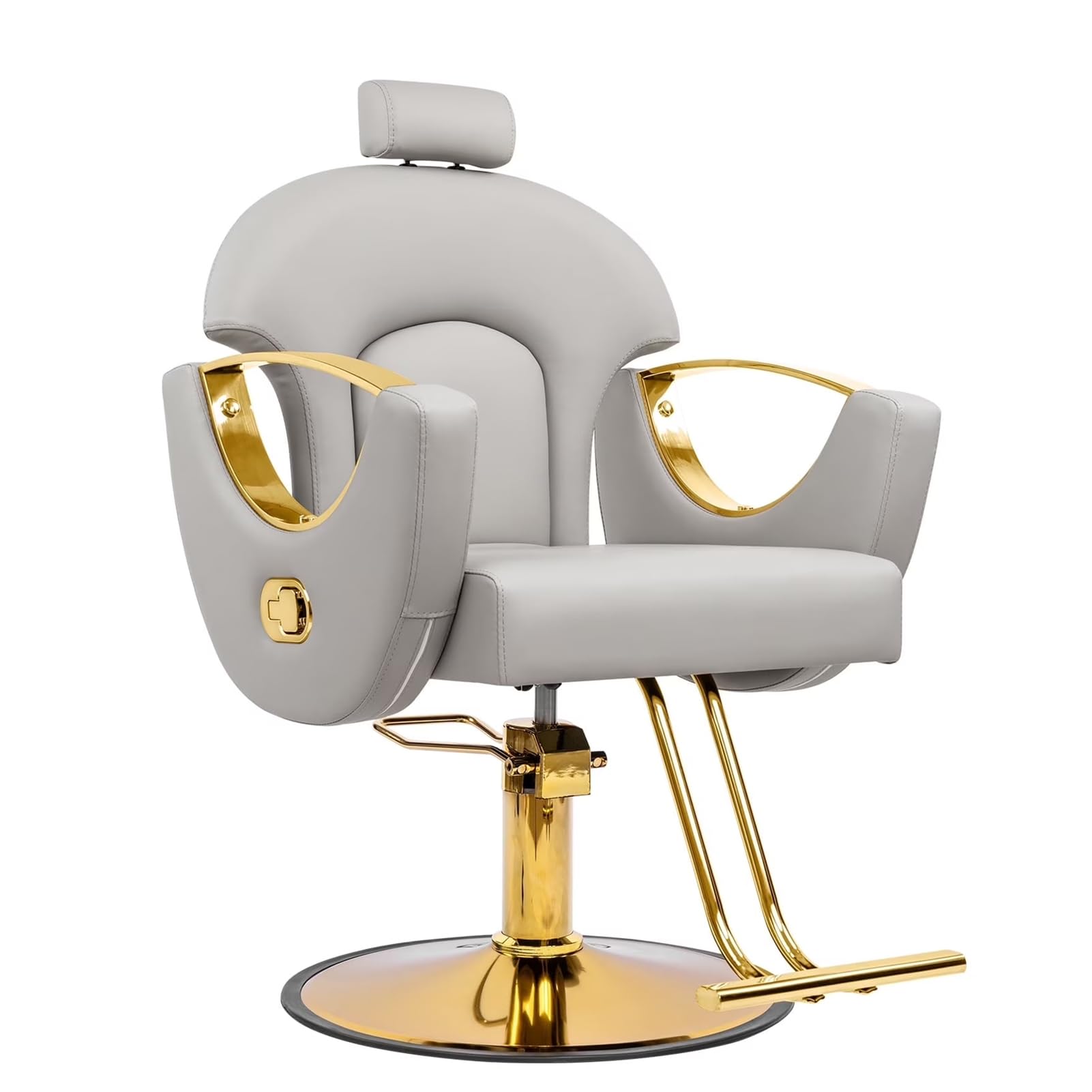 Verstellbarer Friseurstuhl Hochleistungs-Friseurstuhl mit hydraulisch Verstellbarer Höhe und 360-Grad-Drehfuß für Friseur, Barbershop, Home Spa und Shampoo