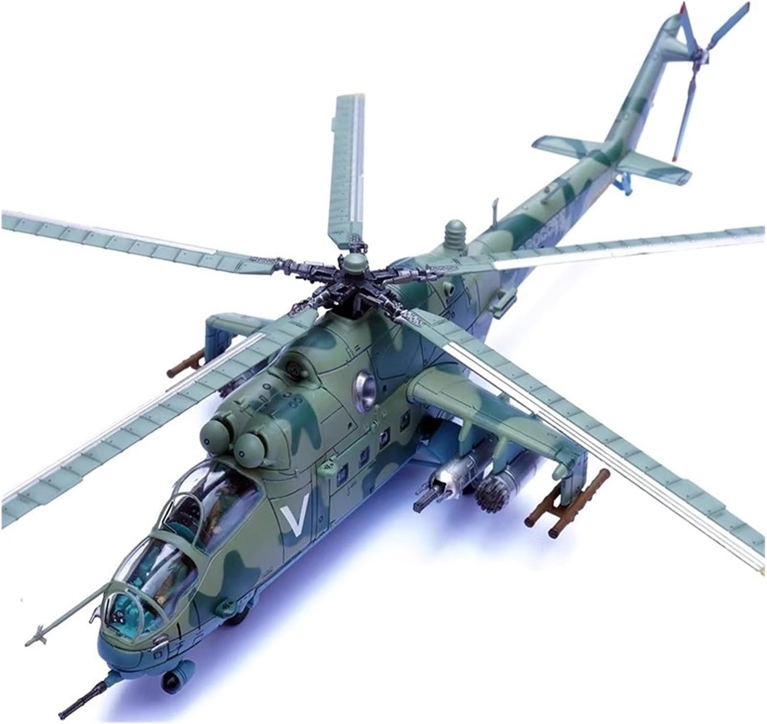 1:72 for Mi-24 Mi-24 V Hind Armed Helicopter Green Alloy Souvenir Aircraft Model for Collectors Metal Airplane