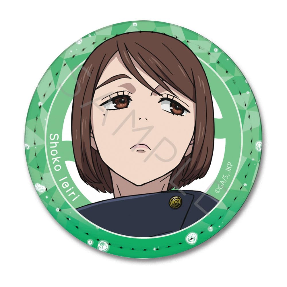 『呪術廻戦』 懐玉 玉折 家入硝子 レザーバッジ 丸形 YC