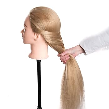 Amazon.co.jp: マネキンヘッド 80cmの髪の合成マネキンの頭の
