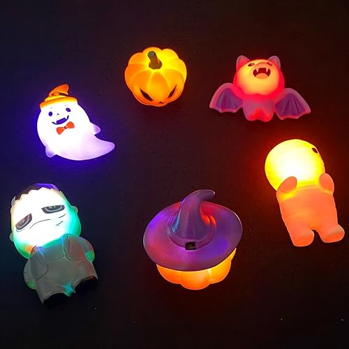 Miniatura 3 de Jofan Paquete de 6 juguetes de baño iluminados para Halloween, juguetes de Halloween para niños y niñas, regalos de fiesta de Halloween, bolsas de