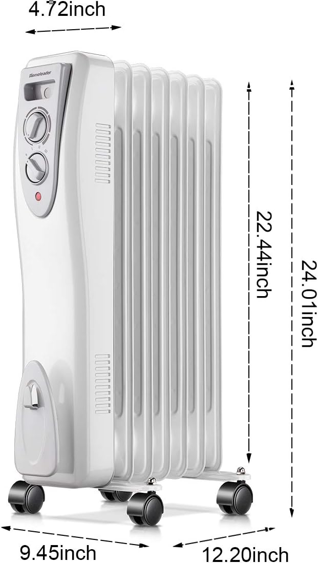 Flаѕh Dеаlѕ - 50% оƒƒ Homeleader Oil Heater , Portable Space Heater with Thermostat, 1500W Oil Filled Radiator Full Room Heater with Tip Over & Overheat Protection for Indoor Use, White Gеt Dіѕсоunt 70% Prісе Homeleader Oil Heater , Portable Space Heater with Thermostat, 1500W Oil Filled Radiator Full Room Heater with Tip Over & Overheat Protection for Indoor Use, White
