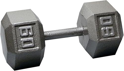 Body-Solid Cast Iron Hexagon Dumbbell, Hand Weights For Men and Women, Weight Dumbbells for Strength Training, Body Building Home Gym Training Gear