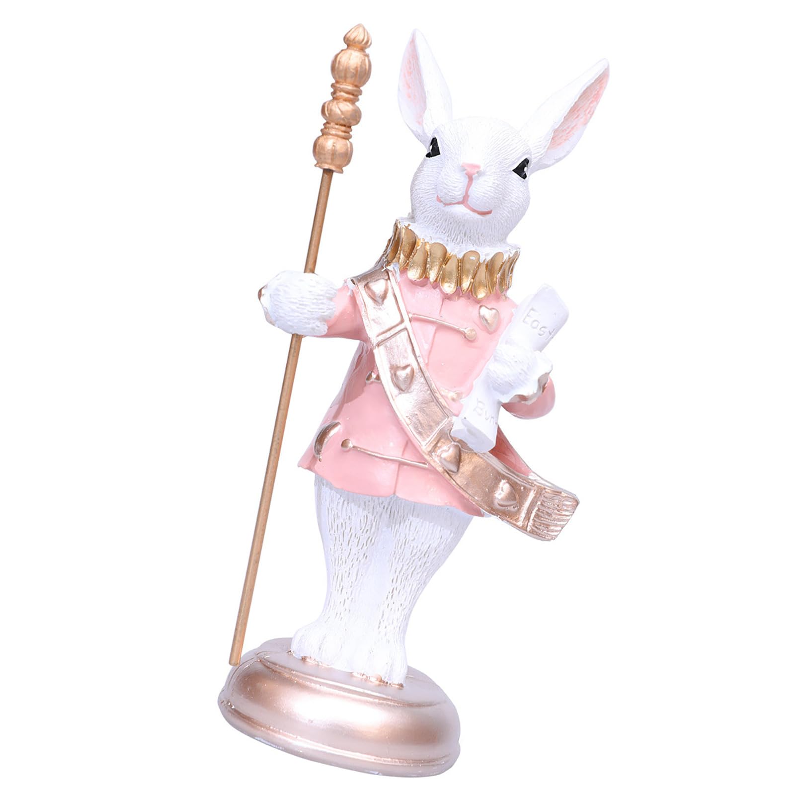 Tsophreniq Intricate Easters Rabbits Wand Tabletop Display Ornament Designed for Homeowner Seek Unique Seasonal Decorations Resin Home Decors