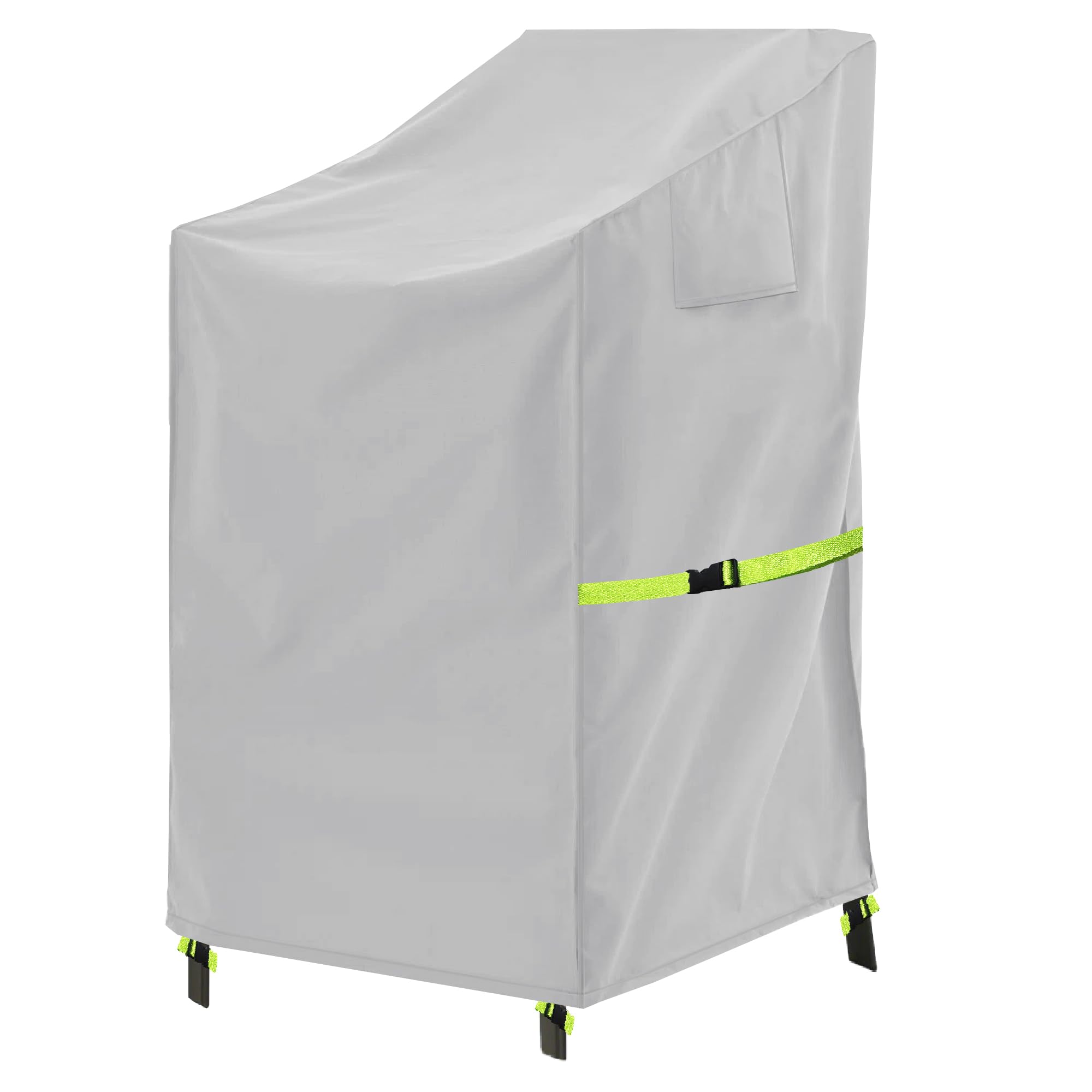 OUTTDID Gartenstühle Abdeckung Wasserdicht, Stapelstühle Abdeckung Winterfest 600D Oxford Gewebe Winddicht Anti-UV Schutzhülle für Gartenstuhl Stapelstuhl mit Belüftungsöffnungen - 71x91x80/120cm