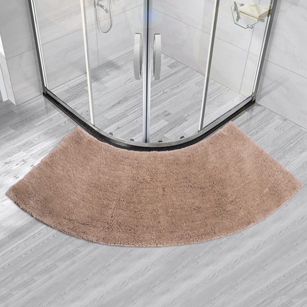 MOTT 50 Semi-Circular Bath Mat for Quadrant Shower Cubicle,Anti-Slip Bathroom Carpet Rugs Shower Mat,Fan-Shaped Foot Pads,Curved Shower Mat for Hotel, 45x100cm