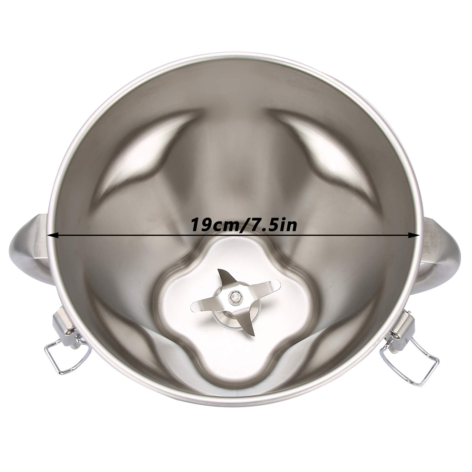 TOPINCN 4L Juicer 2-Handle Container with Blade Assembly Lid for CAC72 Commercial Blender Blender Replacement Parts Extractor Blade Assembly