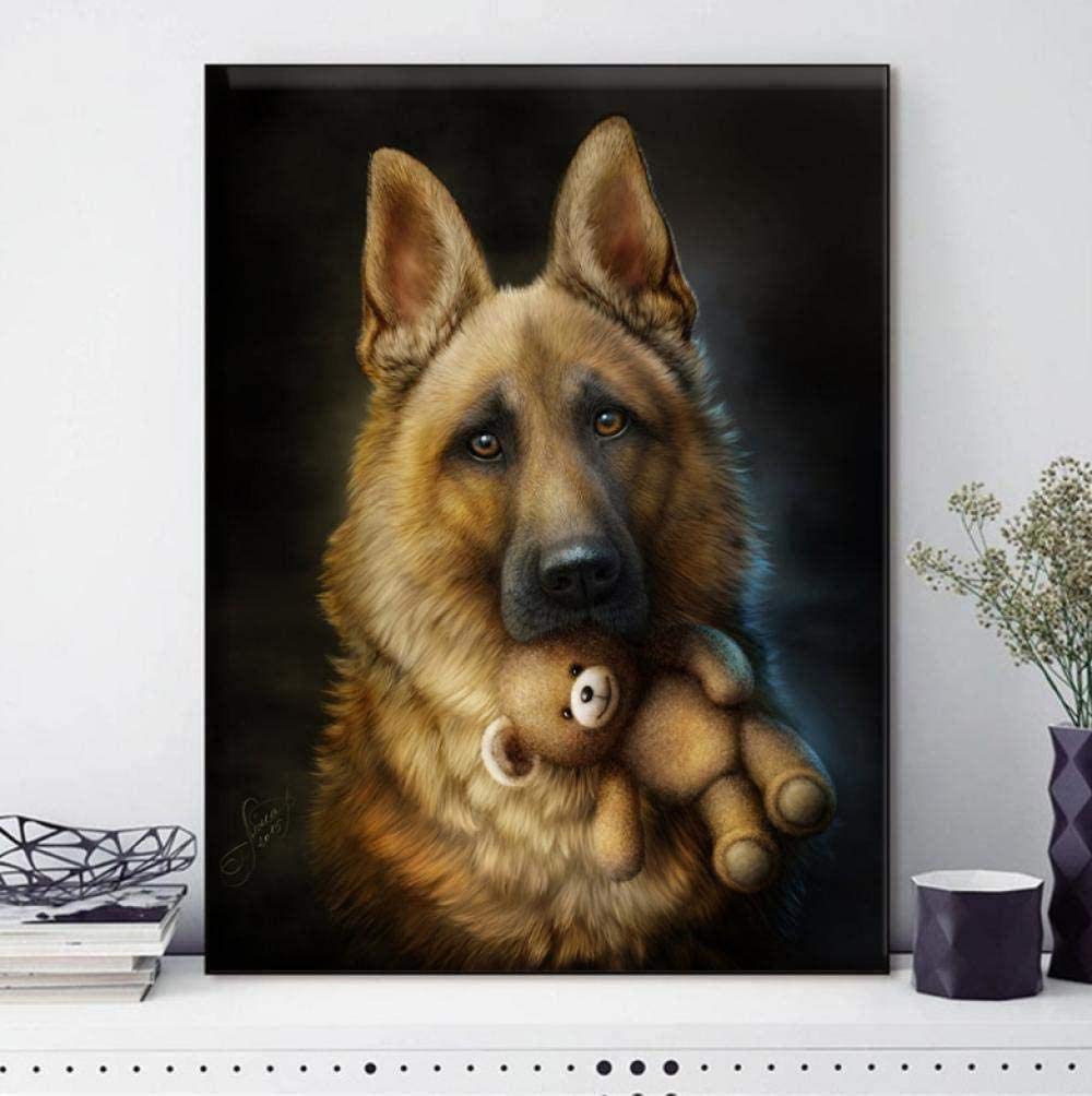 Tapisserie au point de croix animal chien pour décorer votre salon 40x50cm