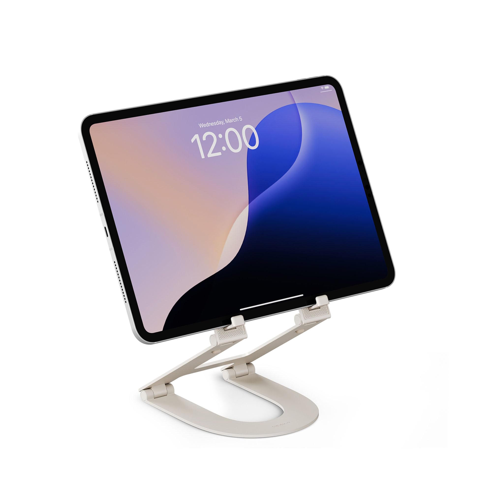 Twelve South Curve Mini - Foldable Adjustable Tablet Stand for Desk - Premium Aluminum iPad Tablet Holder with