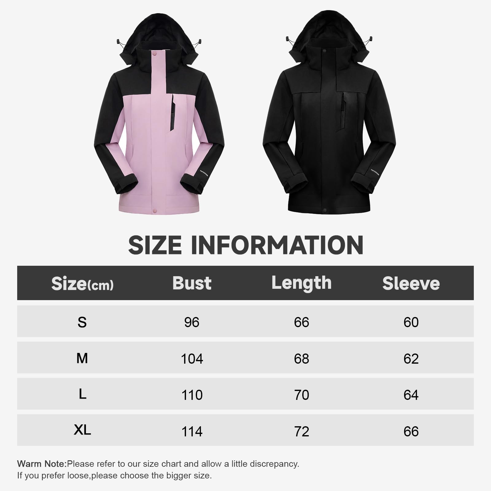 LHHMZ Chaqueta impermeable para mujer, Chaquetas transpirables con capucha, Chaqueta Casual Abrigo de Trabajo