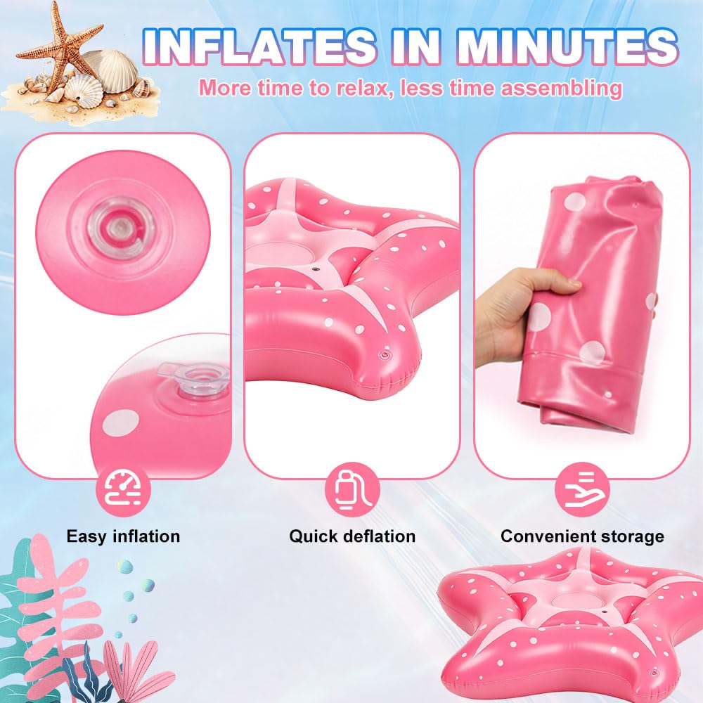 Flotadores Piscina Estrella, 150cm Hinchable Piscina, Colchoneta Piscina Adultos para Fiestas Acuáticas, Verano, Lago, Playa, Flotador de Agua