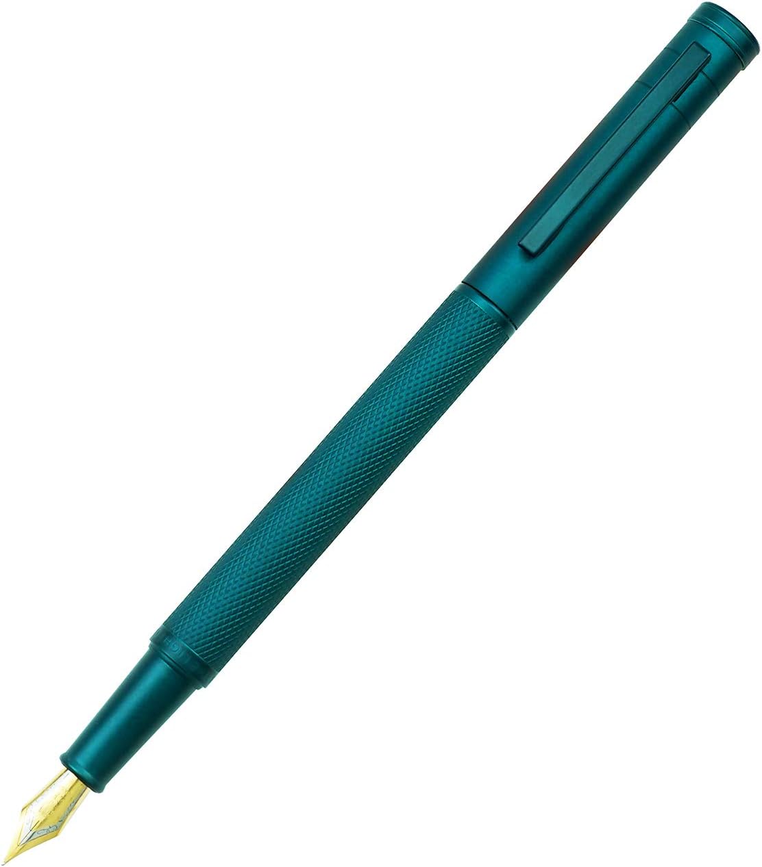 Hongdian Dark Green Forest Fountain Pen Bent Nib Calligraphy Fude Pen, Classic Design with Converter and Metal Gift Box Set