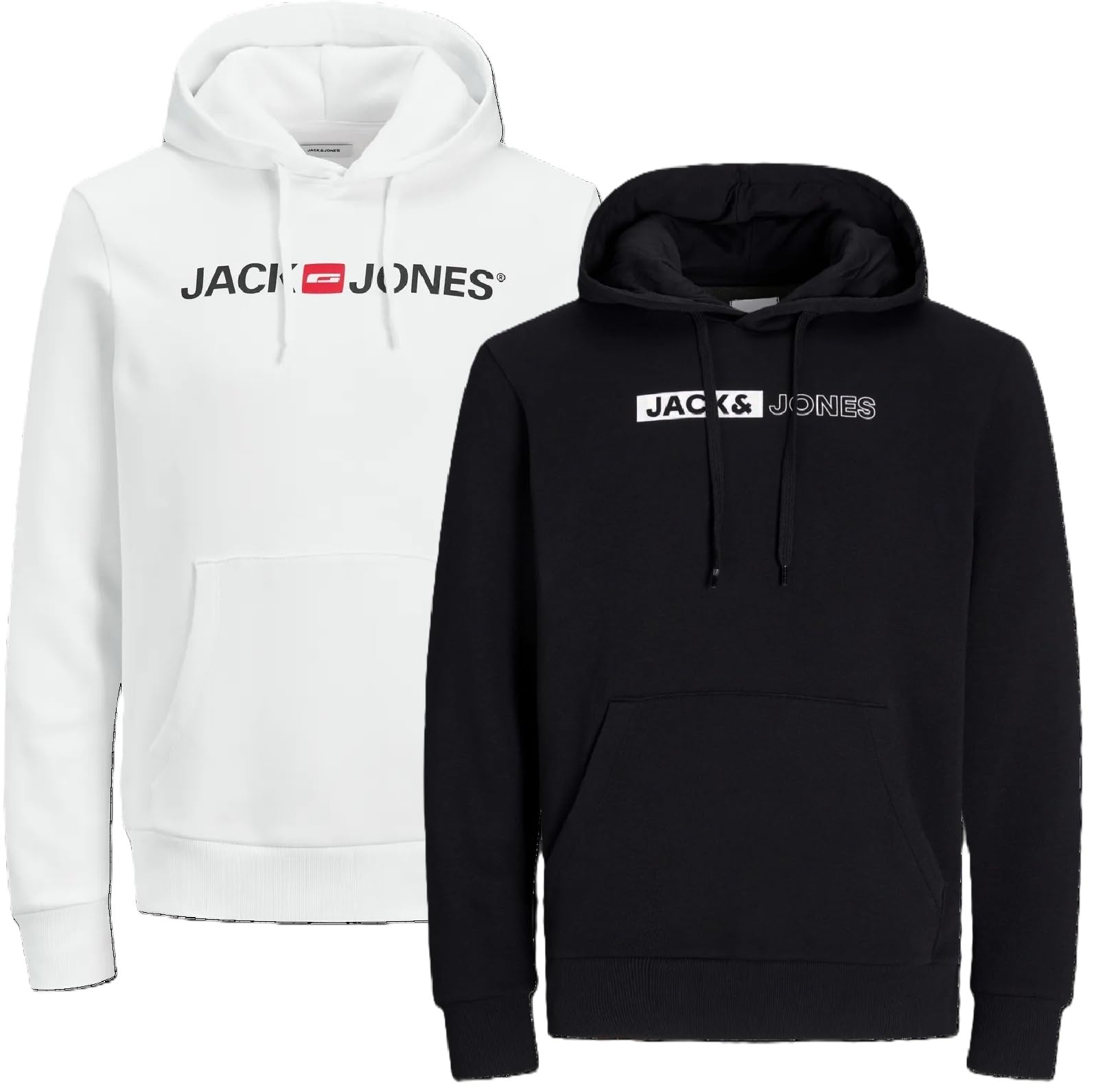 JACK & JONES Bluza z kapturem, 2 sztuki, bluza z kapturem, męska mieszanka bawełny