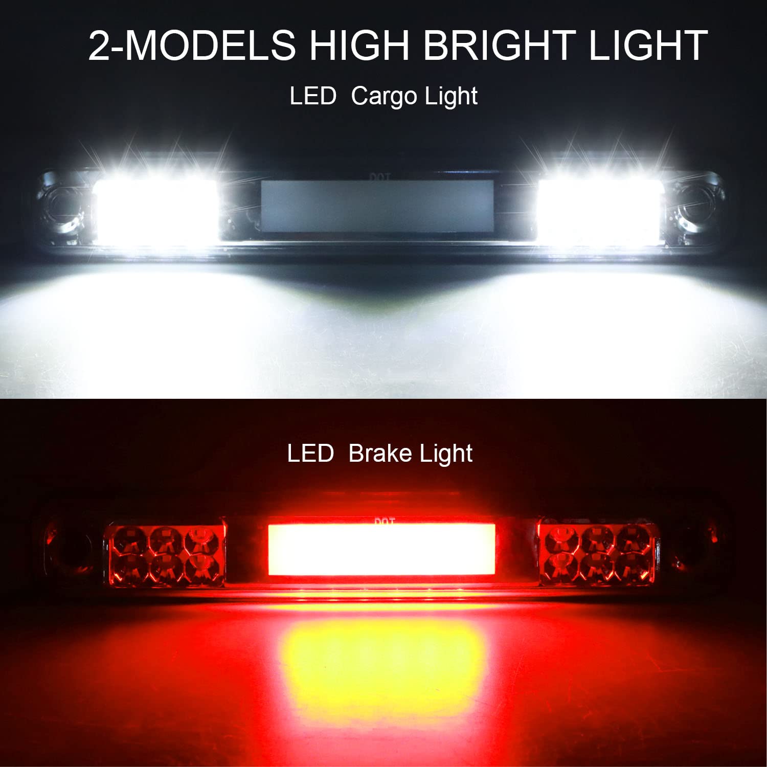 1994-1999 GMC Sierra Chevy Silverado Pickup Red LED 3rd Brake Light Cargo Lamp E - Foto 9