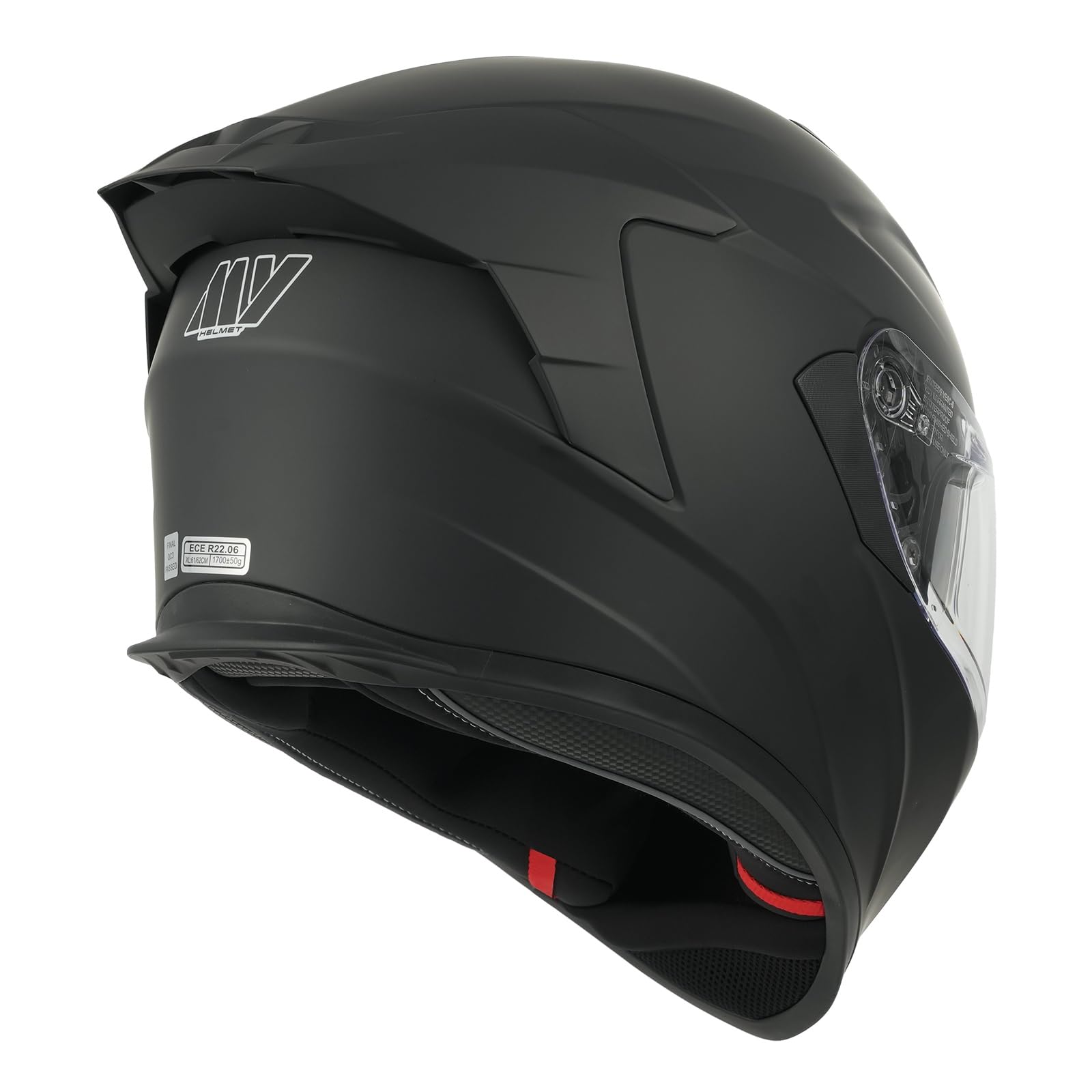 MY Motorrad Integralhelm Vollvisierhelm Mopedhelm mit Sonnenblende für Damen Herren,ECE 22.06 Genehmigung,Modell MY-936